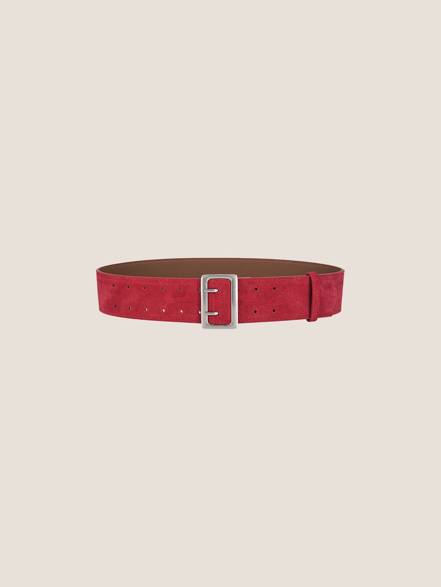 Cowhide Wide Retro Matte Belt