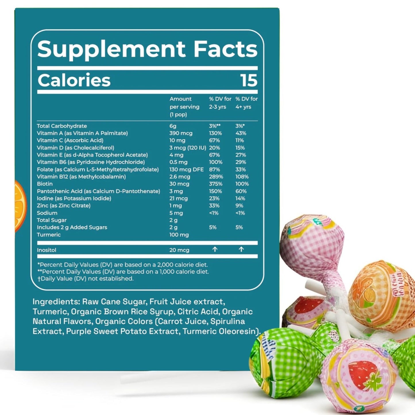 Andy Anand Multivitamin Lollipops, 29 ct, 8.8 oz – Real Fruit Juice, Keto, Kids Multivitamin Support, Birthday & Holiday Gift