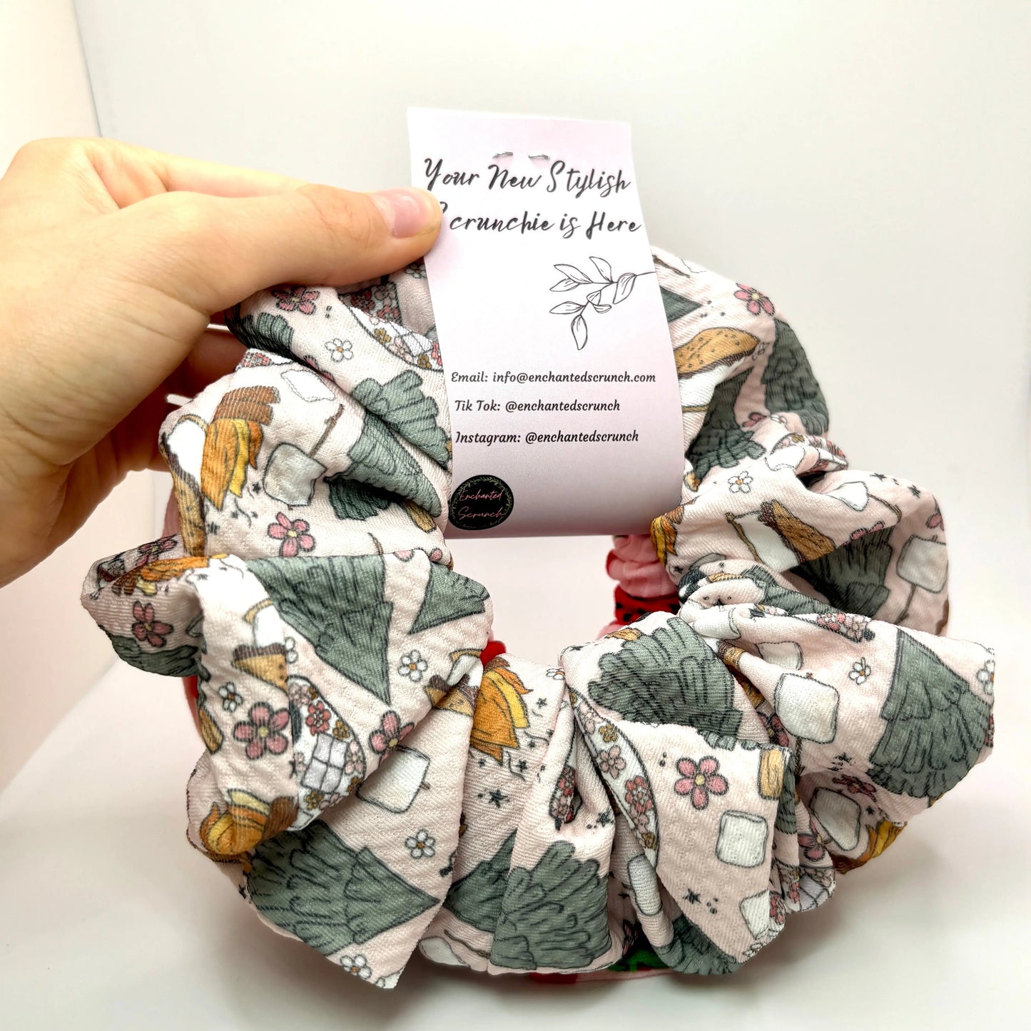 Strawberry S'mores Summer Scrunchie Set
