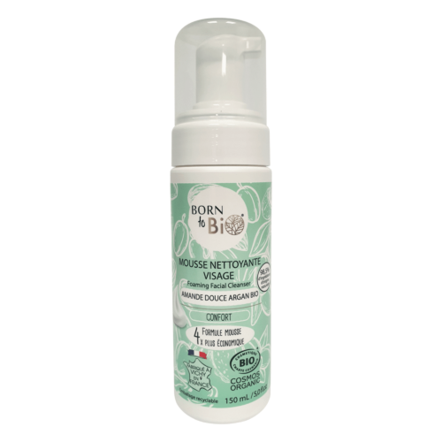 Mousse Nettoyante Visage Amande Douce Argan - Certifiée bio-0