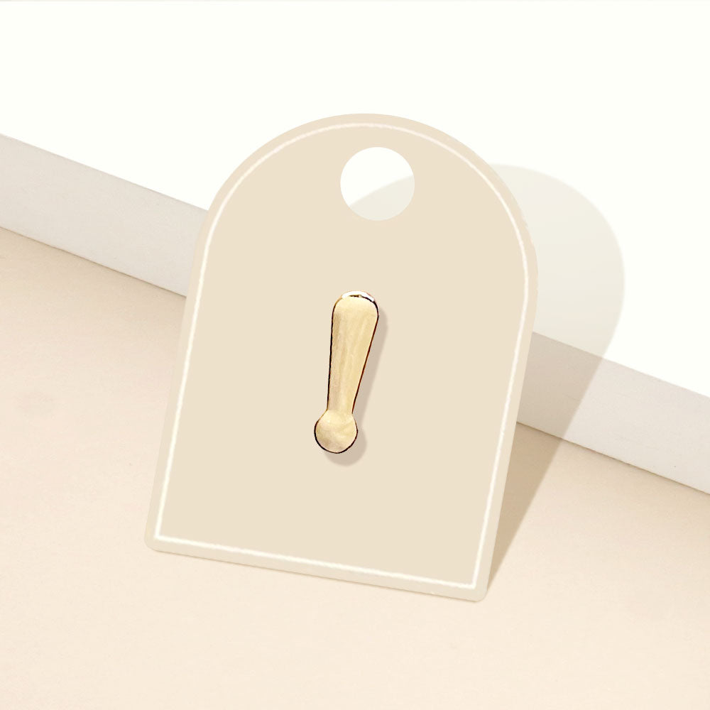 Metal Exclamation Mark Lapel Mini Pin Brooch