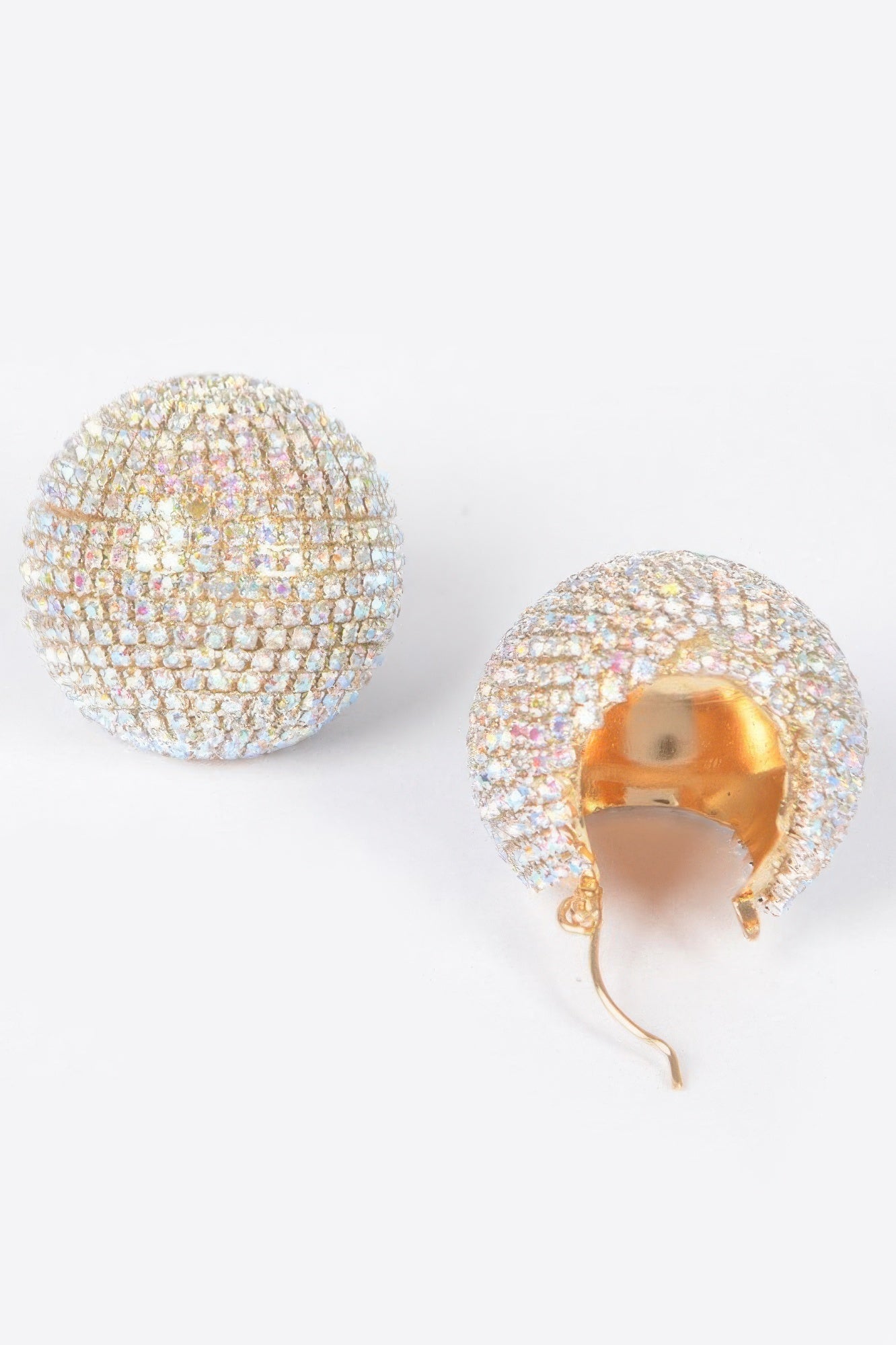 BRYANT Polished Rhinestone Round Earrings: NYFW BYMANYC ® New York-0