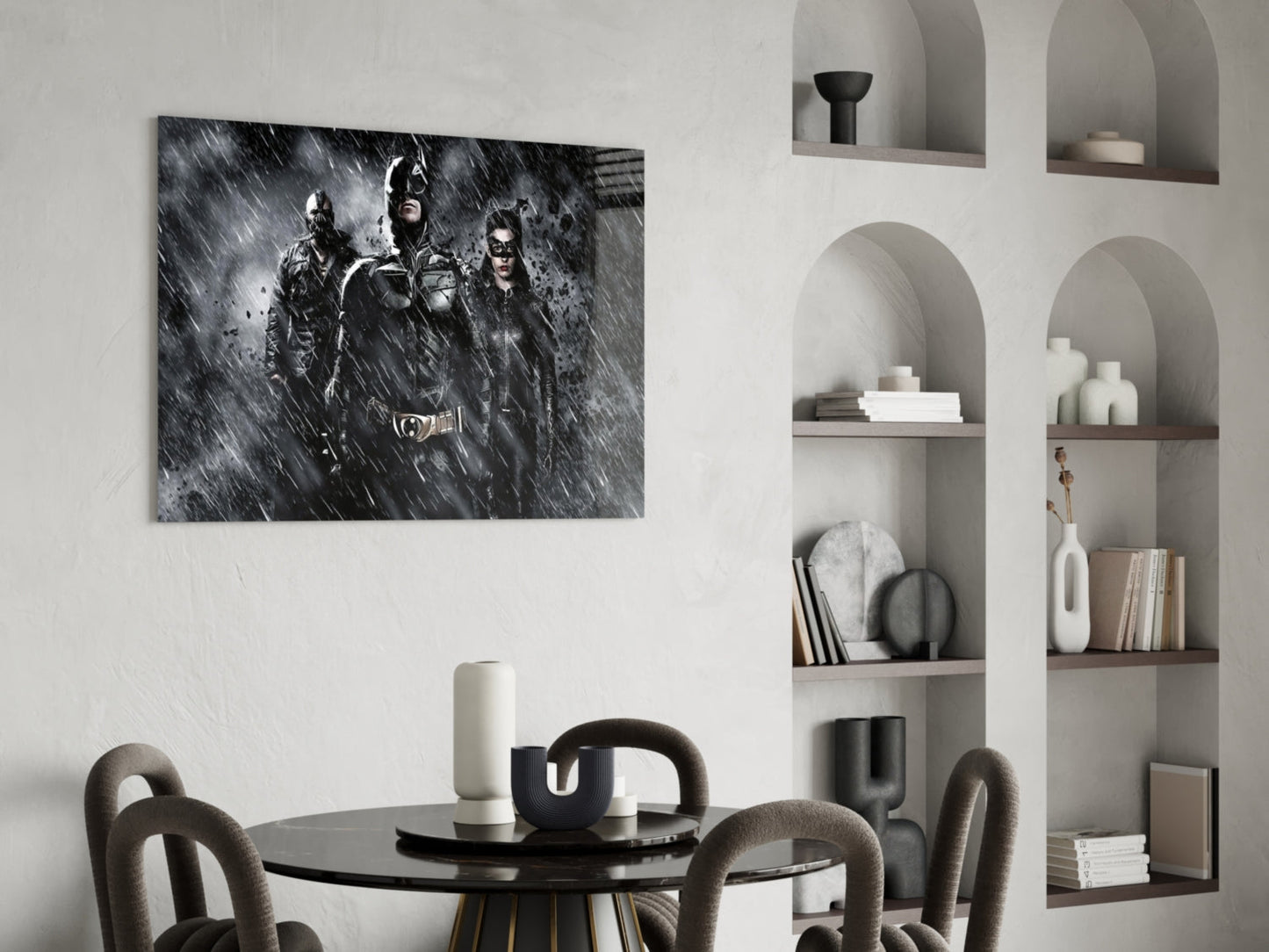 Batman, Catwomen and Bane Glass Wall Art-4