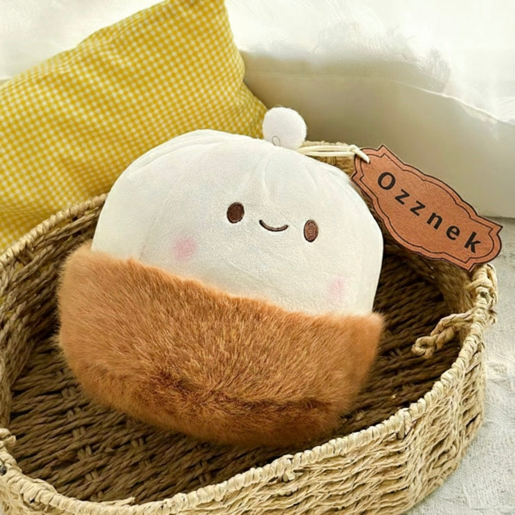 Kawaii Dumpling Plushie | 8" Xiǎo Lóng Bāo Soup Dumpling Plush Toy