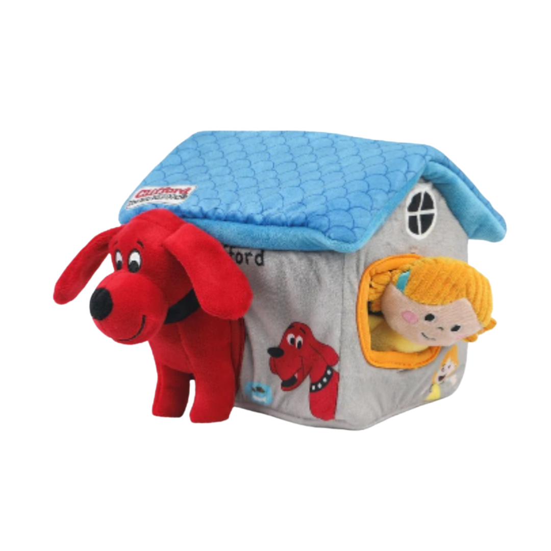 Clifford Cozy House Puzzle Plush Pet Toy – 7.9" (8 oz)