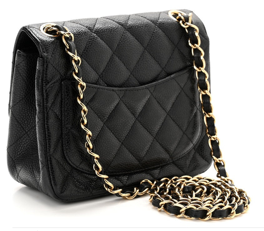 Chanel Handbag- Classic White Square Mini Flap Bag-5