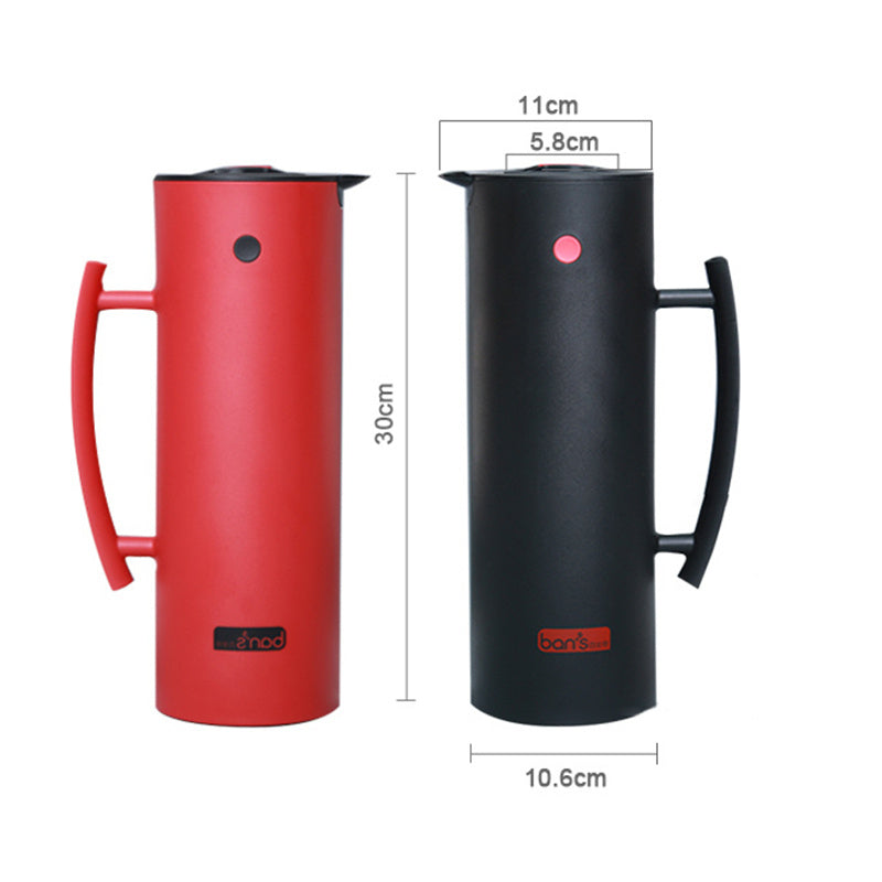 European Glass Liner Insulation Jug Simple Style Warm Water Bottle 1L