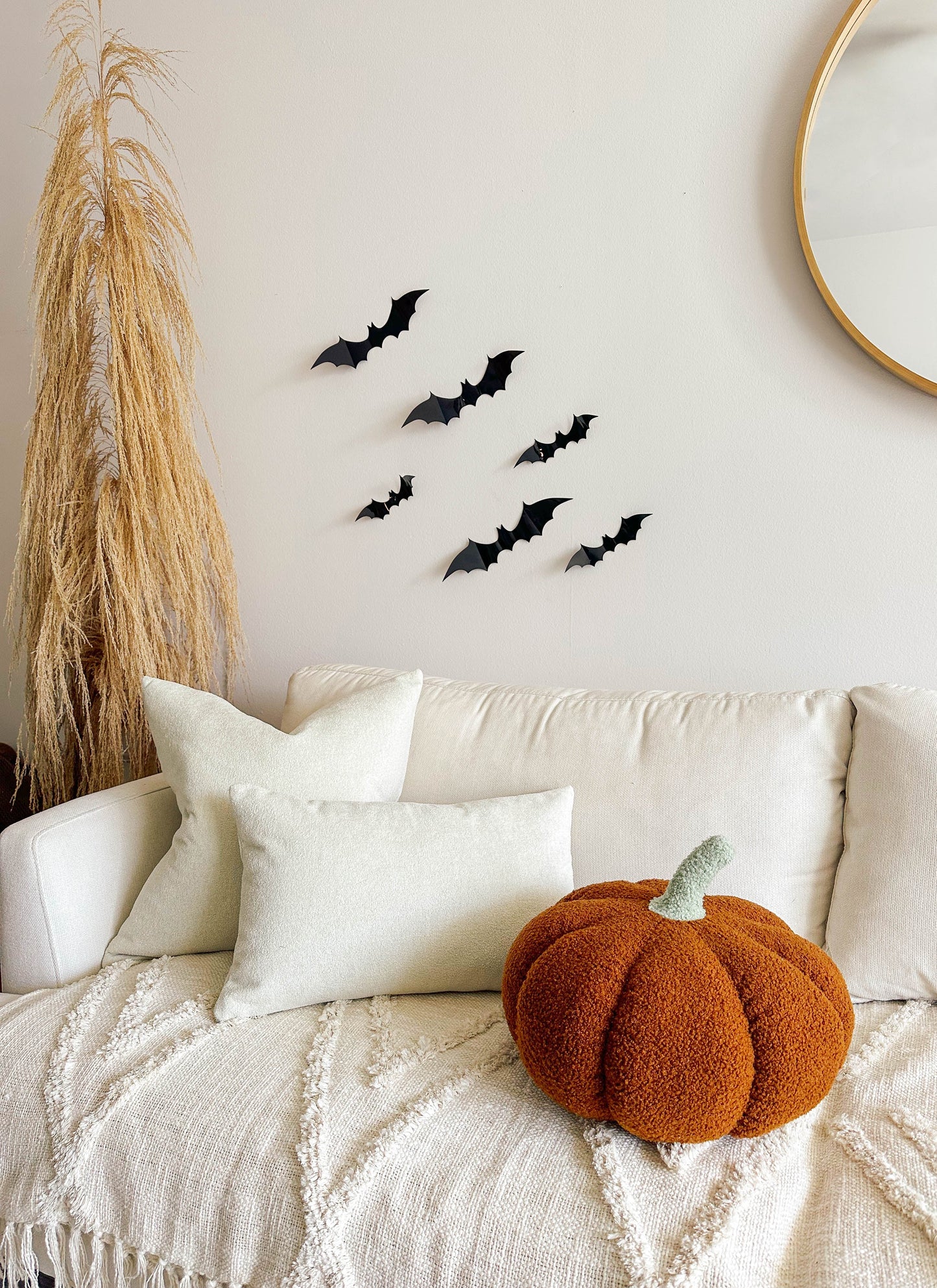 Jumbo Sherpa Orange Pumpkin Pillow-4