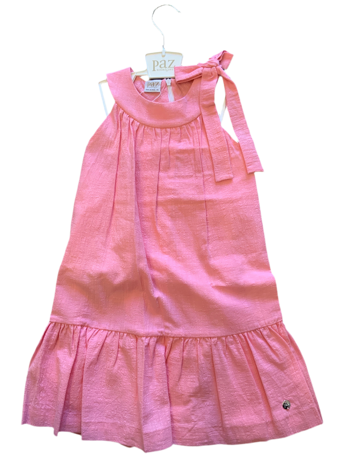 Paz Rodriguez Clavel Woven Infant Girl Dress pink 004-152522