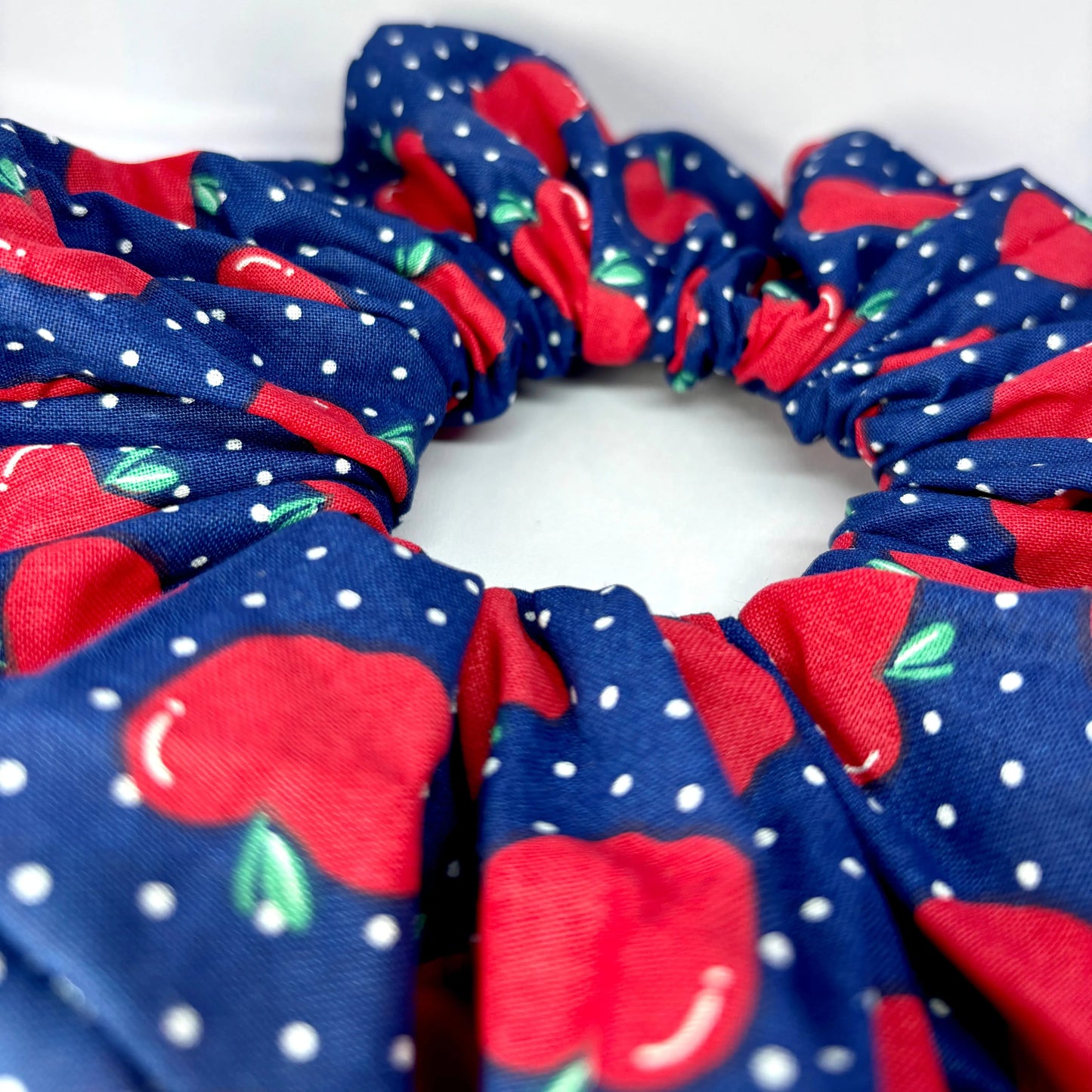 Blue Apple School Scrunchie