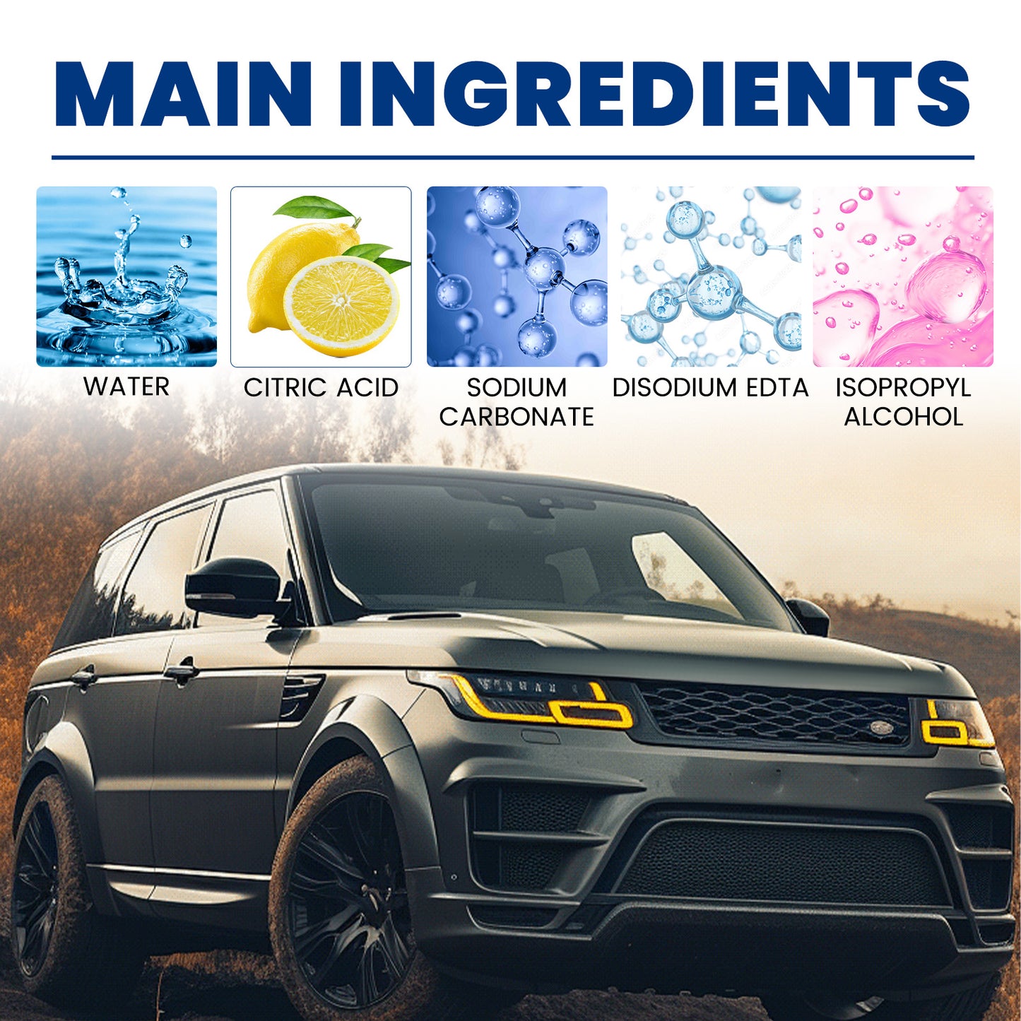 Iron Powder Removal Spray, Auto Metal Rust Reconditioning Anti-Rust Polishing Coating Care Cleaner