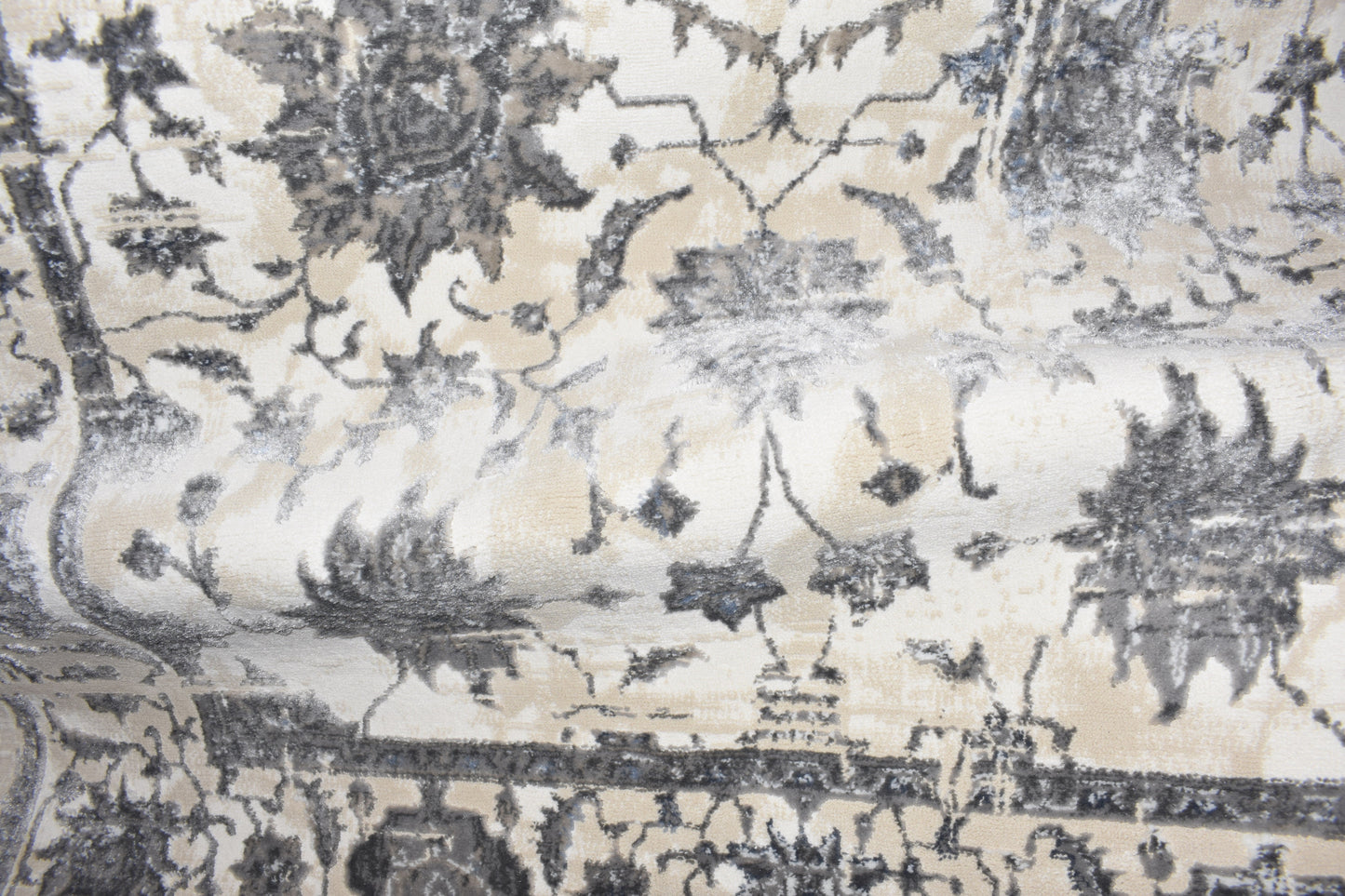 ROY's Home High&Low Area Rugs, Classic Pattern - Shiny Ivory,Grey,Beige Yarn-4