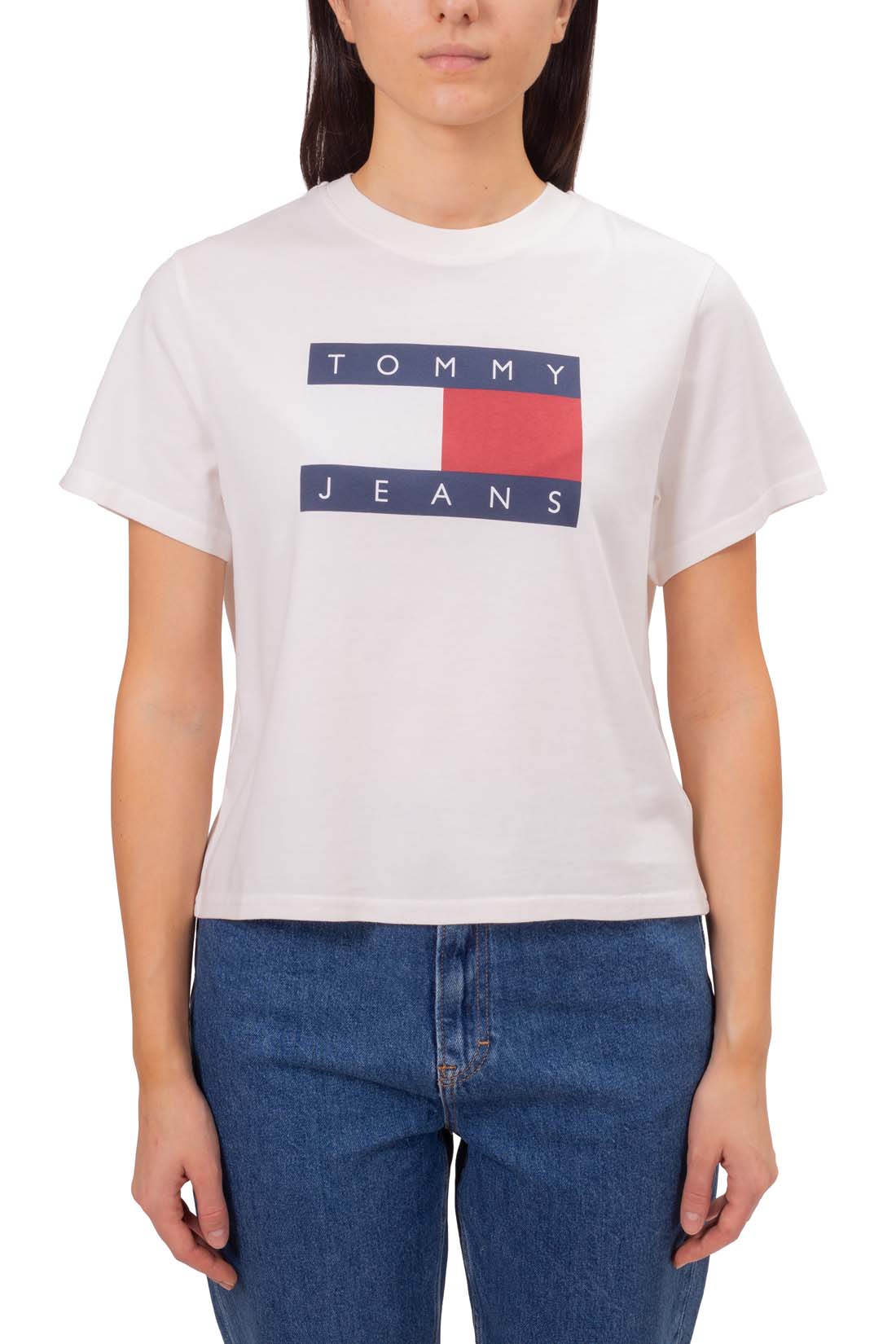 TOMMY JEANS - Women's boxy T-shirt with logo - Size S-7