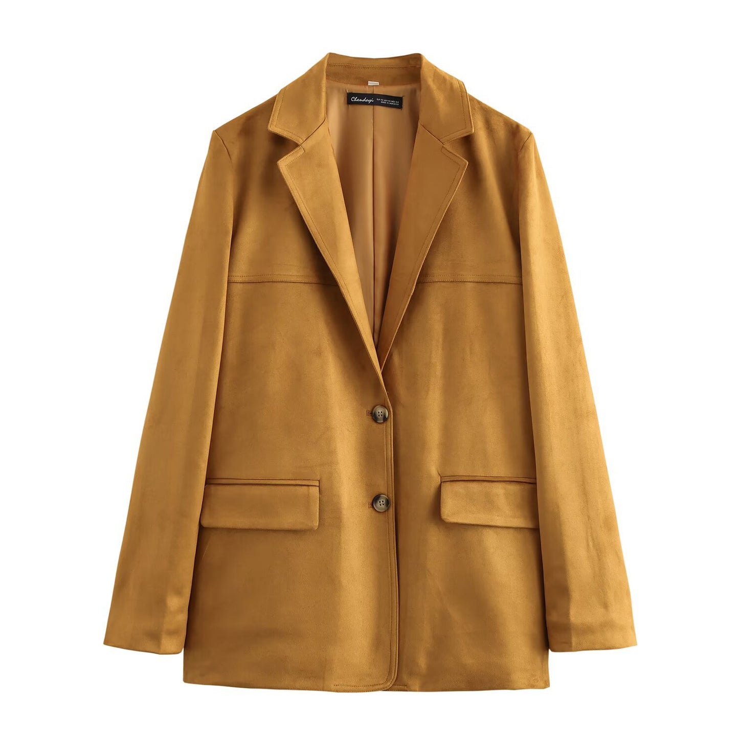 Street suede suit jacket for women's clothing