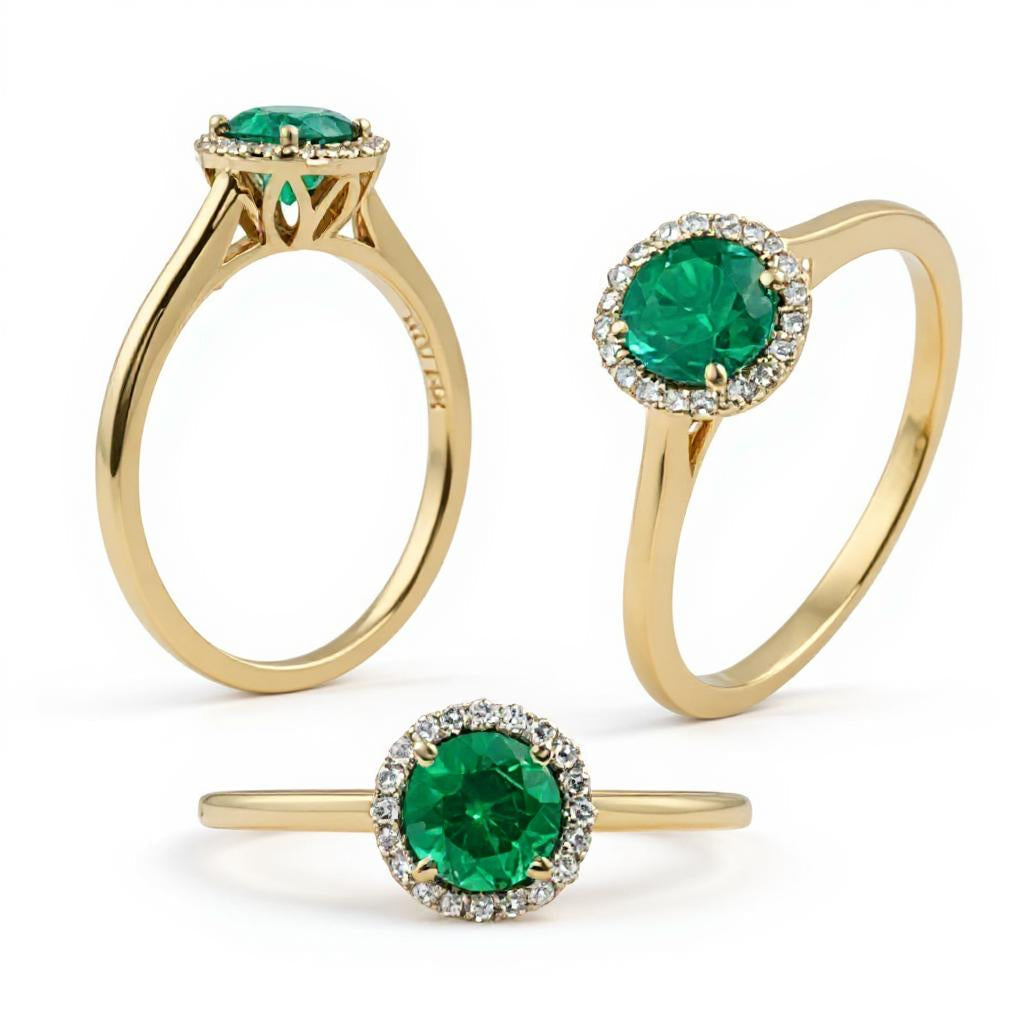 "Endless Love Collection" 14k gold w/ Diamond Halo Portuguese Cut Cremation Ring 5.5mm