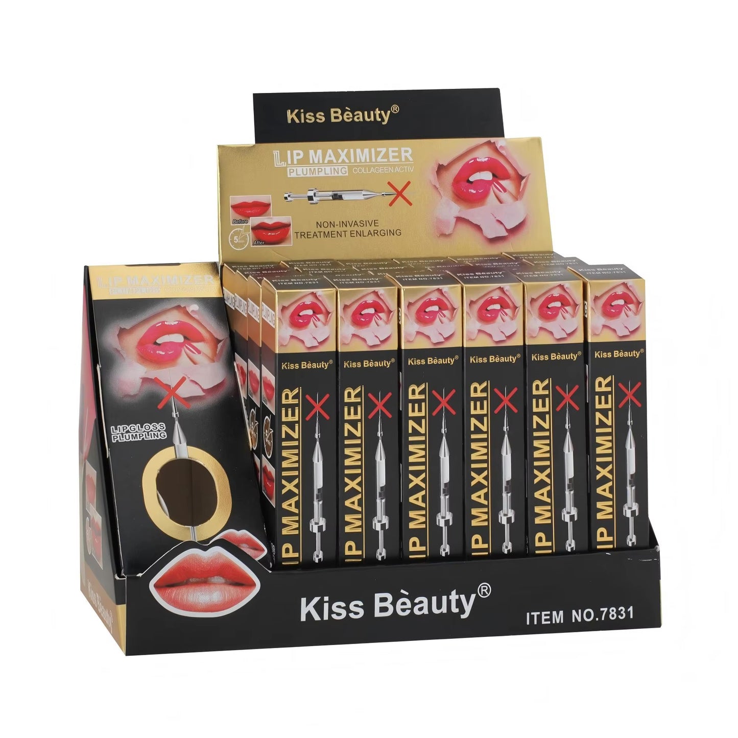 Extreme Volume Lip Plumper Serum – Kiss Beauty Collagen Lip Maximizer Gloss for Fuller, Juicier Lips (Fast USA Shipping)