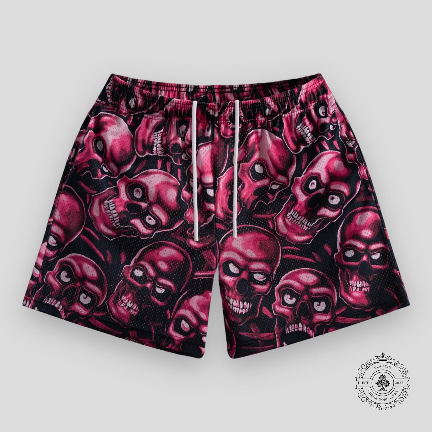 Bravest Studios Skully Shorts in Red
