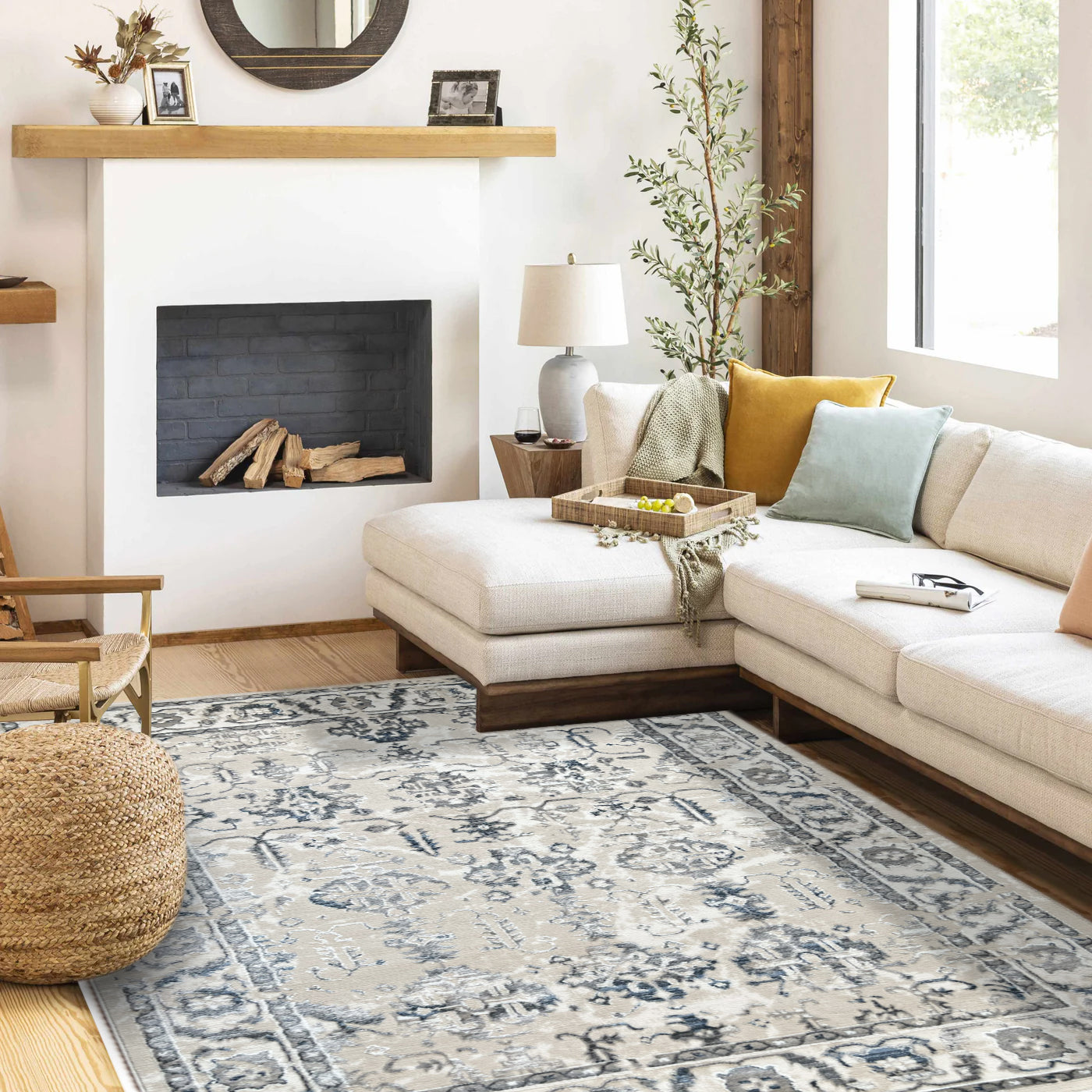 ROY's Home High&Low Area Rugs, Silver and Dark Shiny Effect-4