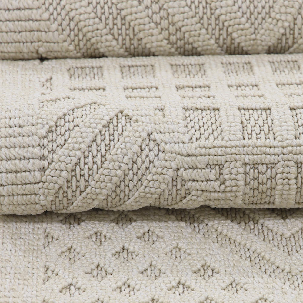Fava White Machine Woven Rug-4