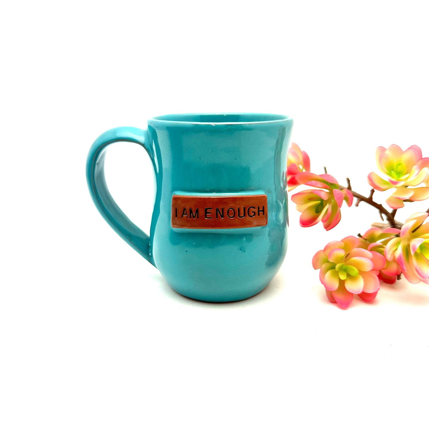 I am Enough Mug- Turquoise