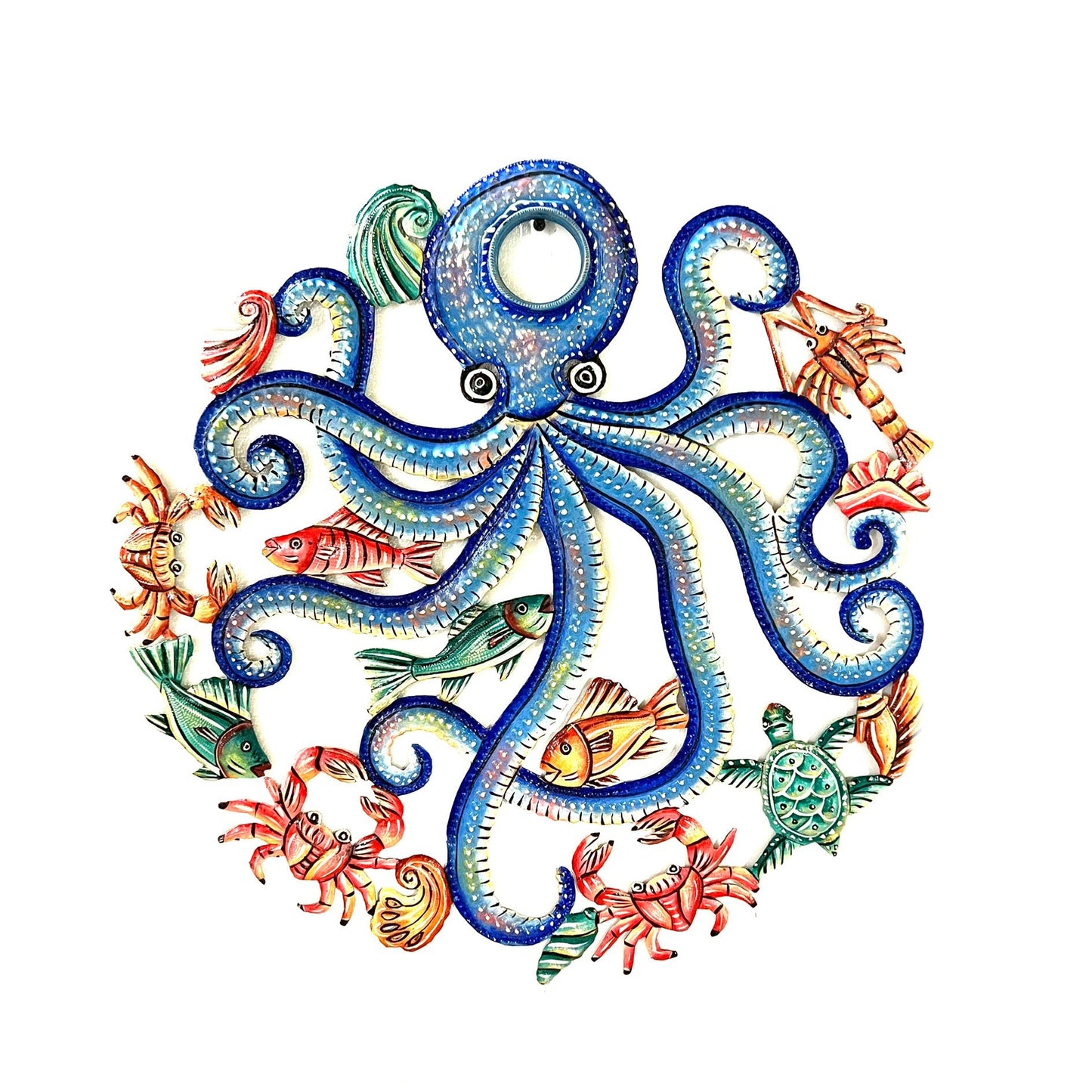 Oil Drum Top Octopus- Blue