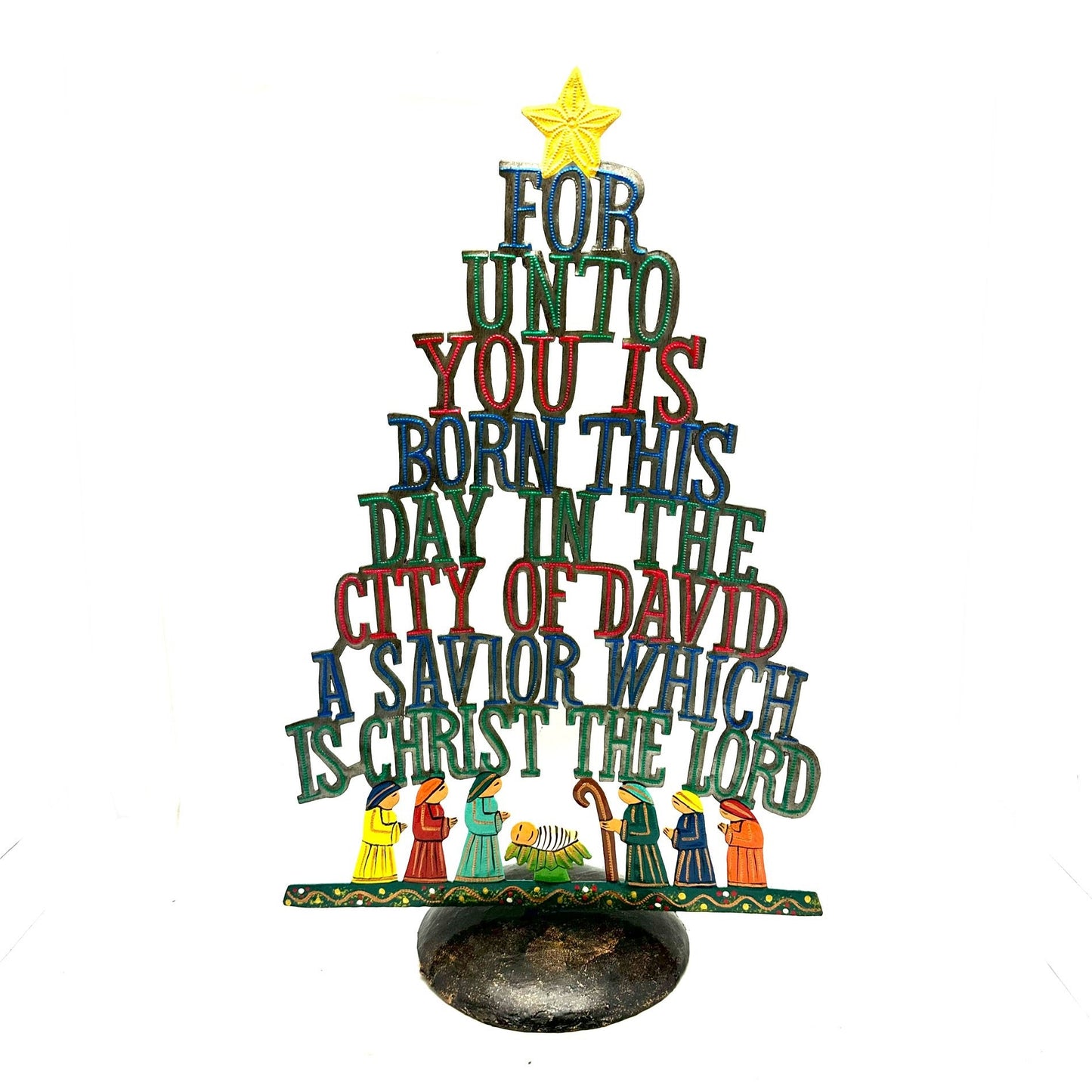 Standing Christmas Tree Nativity