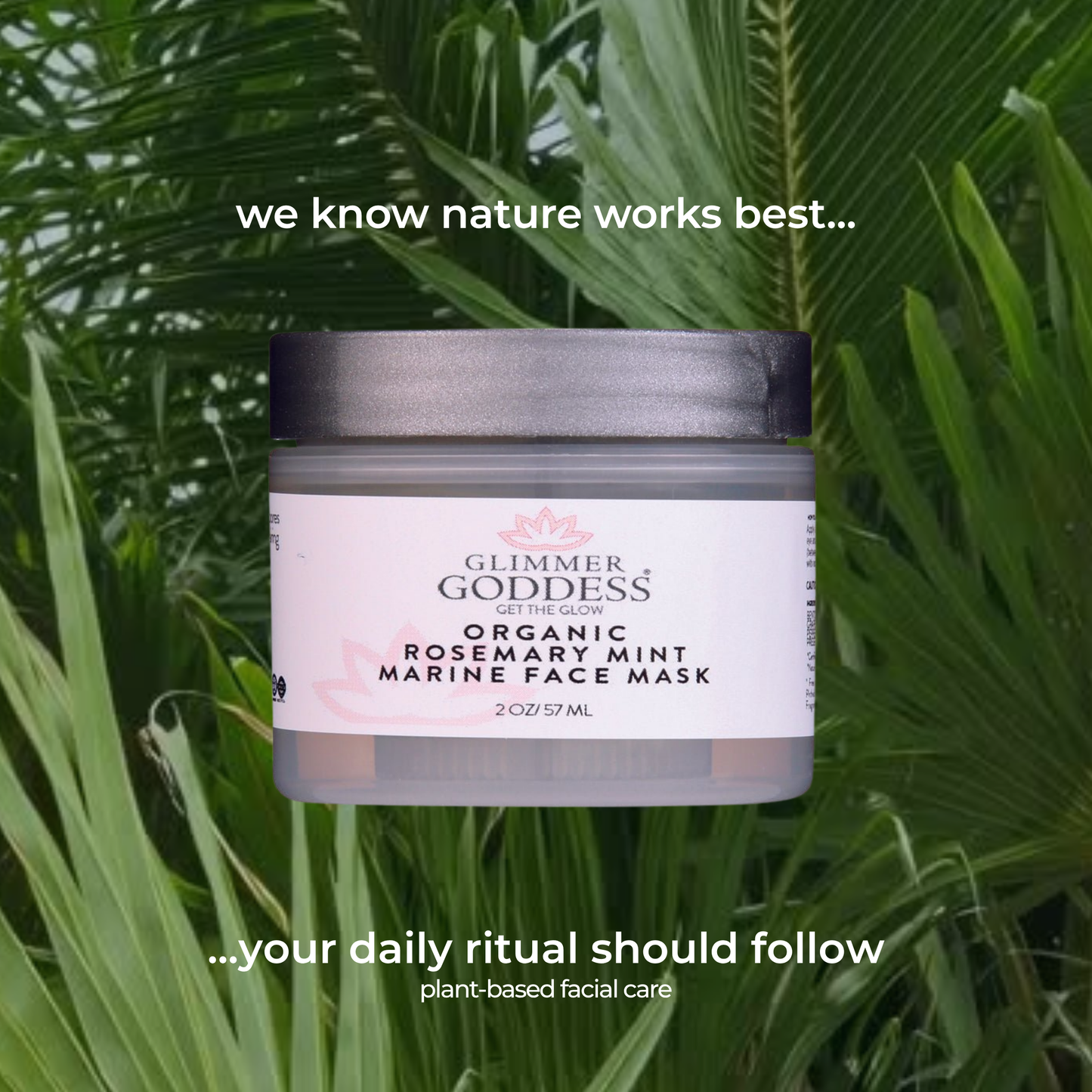 Organic Rosemary Mint Algae Face Mask for Acne & Rosacea