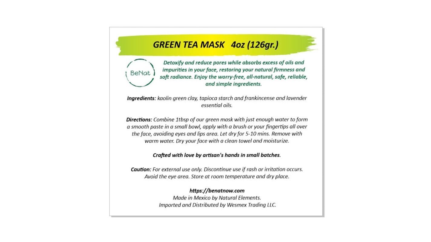 Green Clay Mask | Pore-Refining Facial Detox
