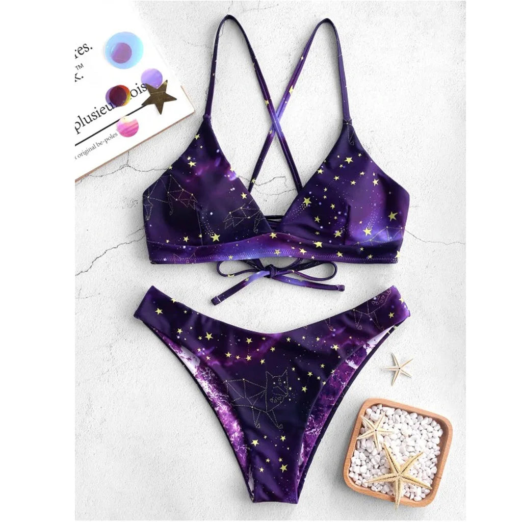 Sunflower Printed Bikini Set Sexy Swimwear Women 2021 Mujer Push Up Padded Biquini Bathers Bandage Bathing Suit Swimsuit Bikini