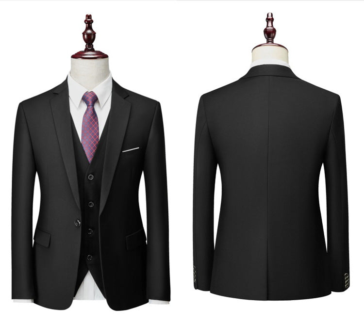 3 Piece Suit Jacket Pants & Vest Business Formal Men's