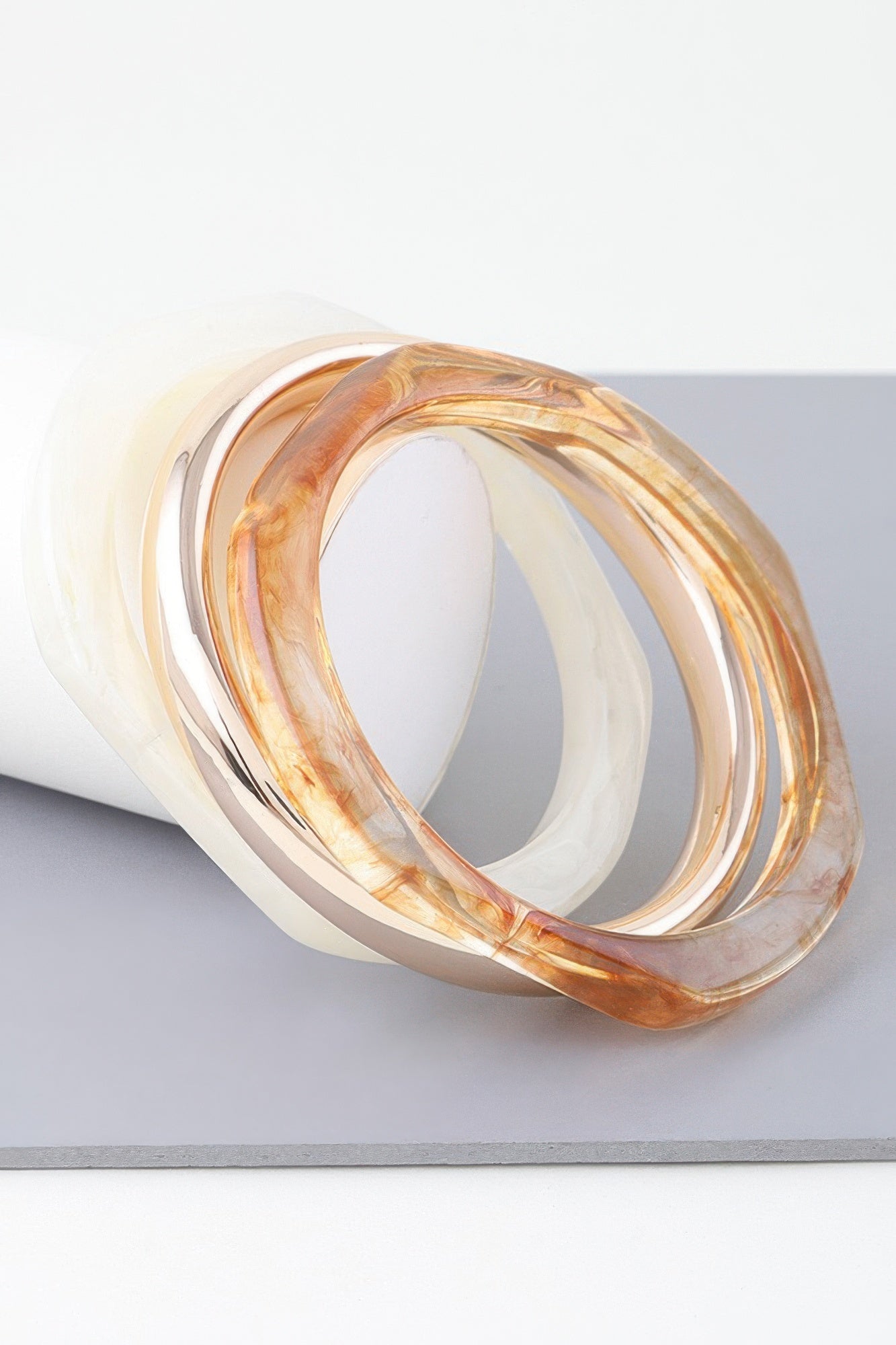 HIGHLINE Triple Geometric Marble Bracelet | Bold BYMANYC ® New York Style-4