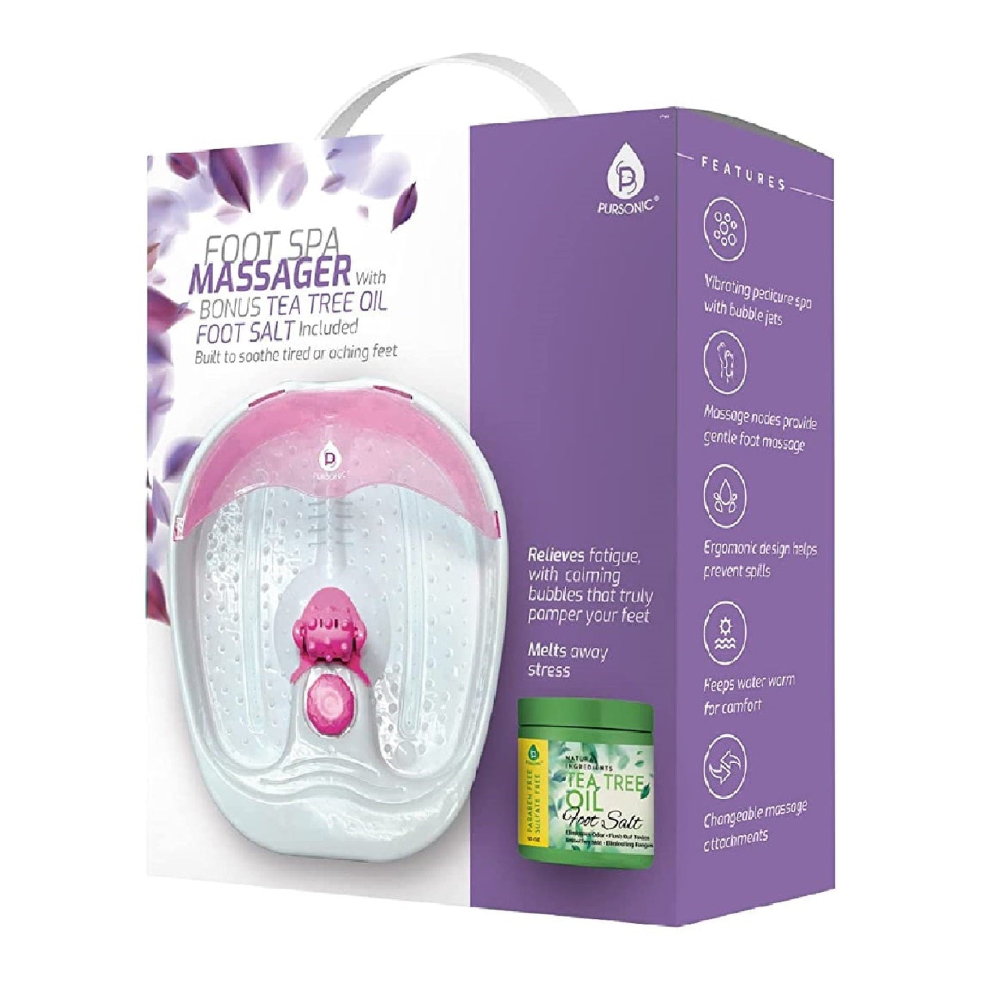 Foot Spa Massager with Tea Tree Oil Foot Salt Scrub (Warming Function)-5