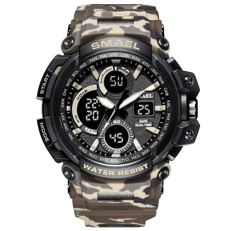 Army Green Modern Sport Waterproof 50M Men Watches With LED Digital Display In Military Armi Relogio Masculino Style