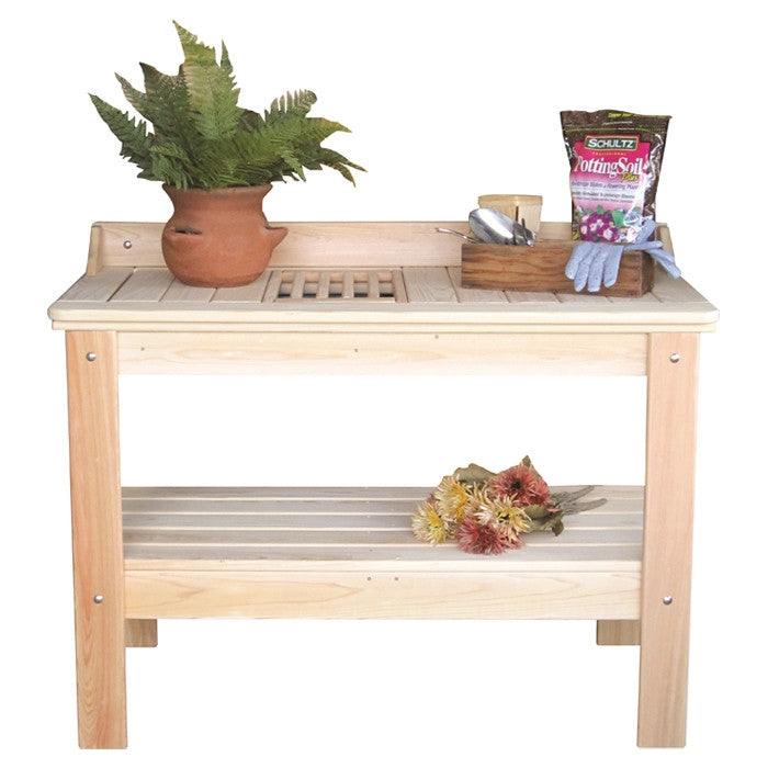 Wooden Potting Bench Garden Table - Made in USA-1