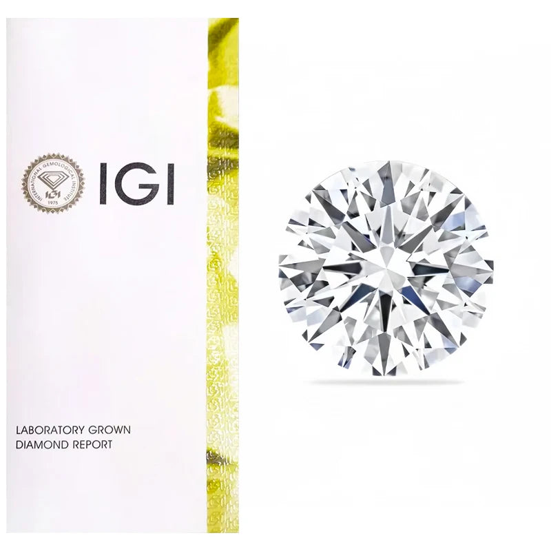 Wholesale 1CT IGI ForCertified DVVS2 Lab Grown White Round Diamond for Fine Jewelry Making