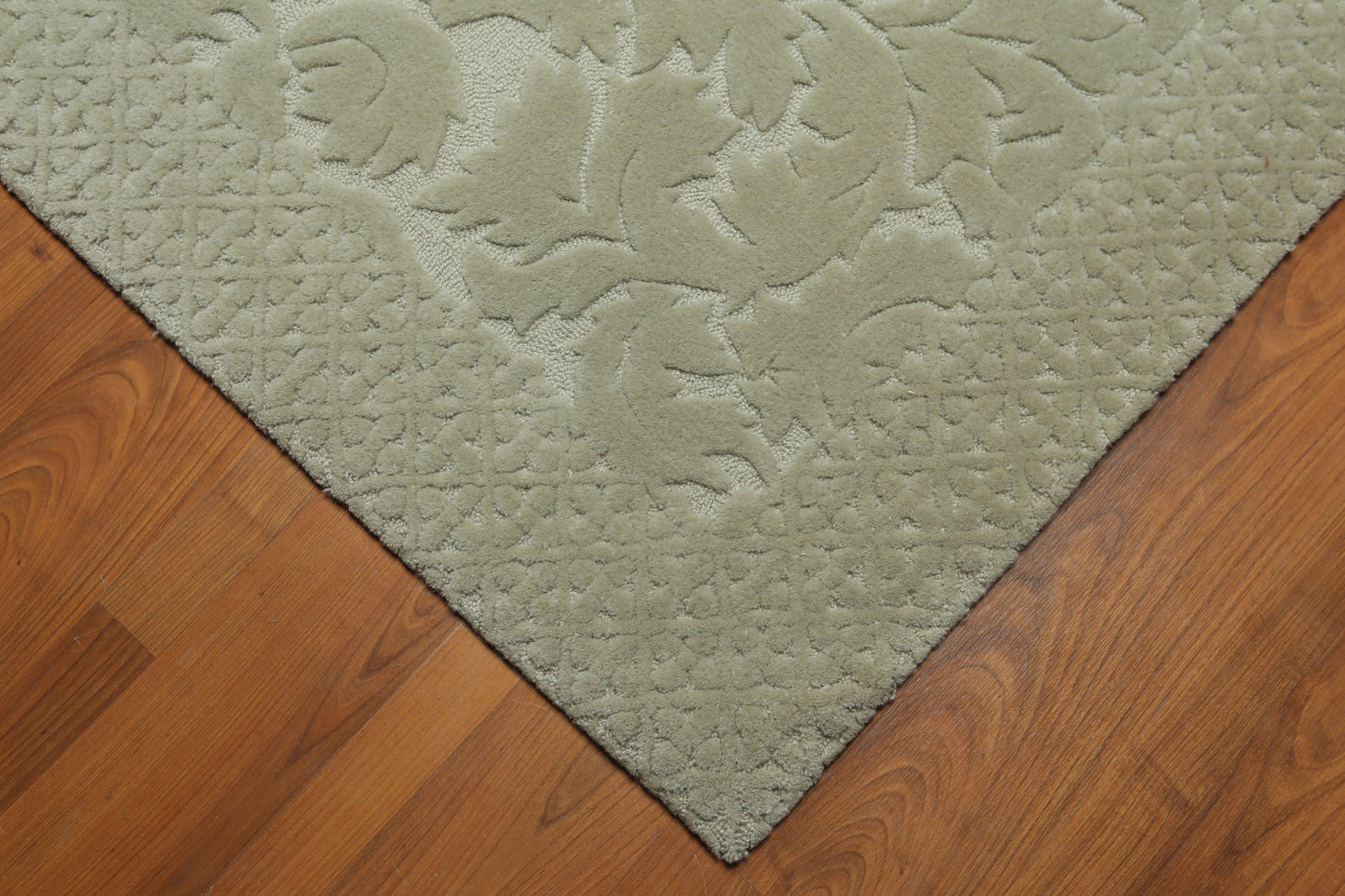 5'8" x 8'9" Machine Made High Low Modern Oriental Wool Rug Gray Tone on Tone Color-4