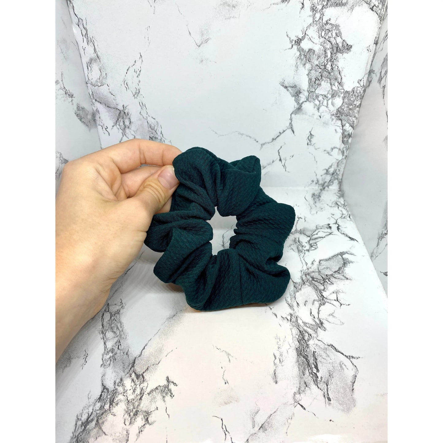 Mini Forest Green Bullet Scrunchie