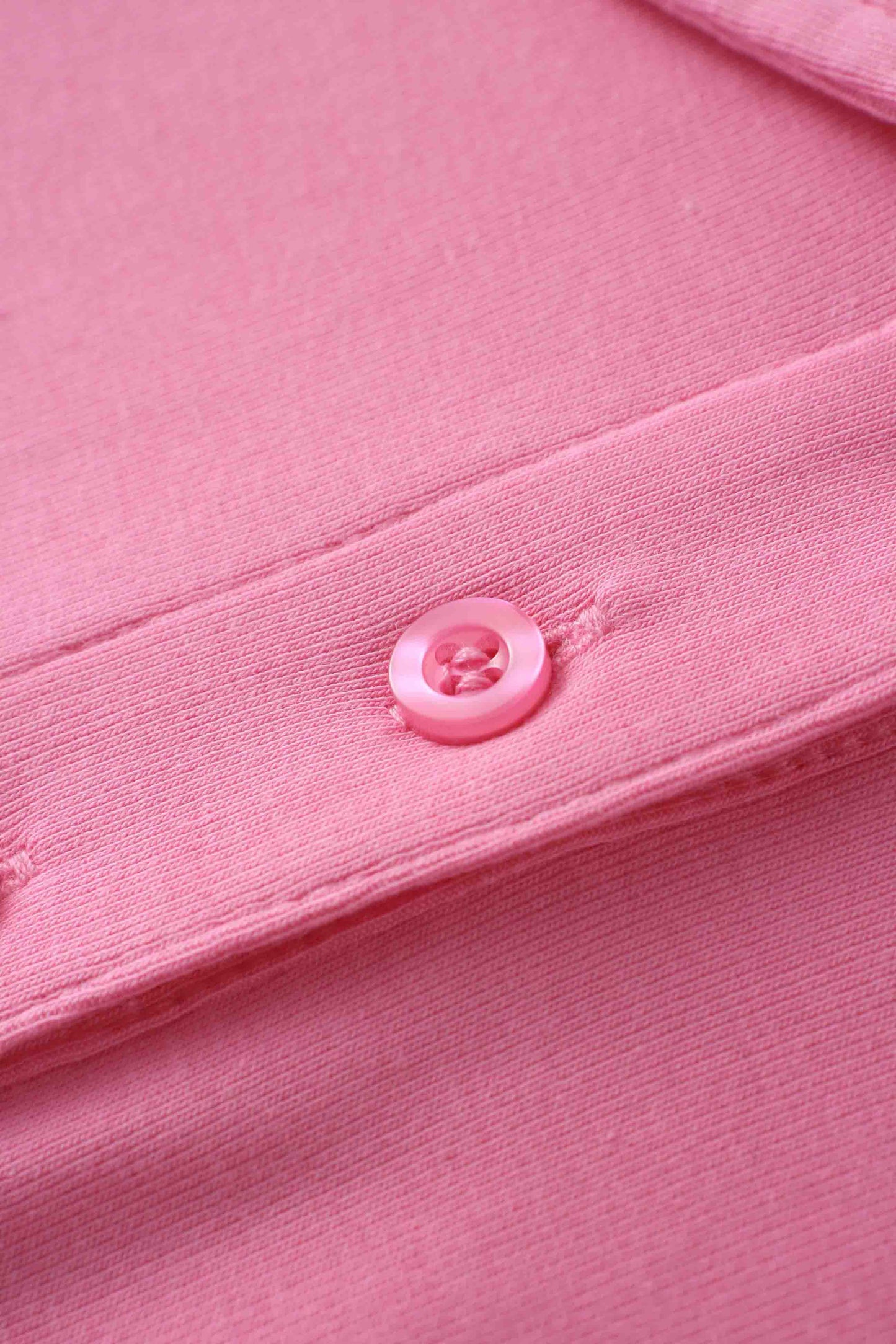Collared Bomber Tee-Pink