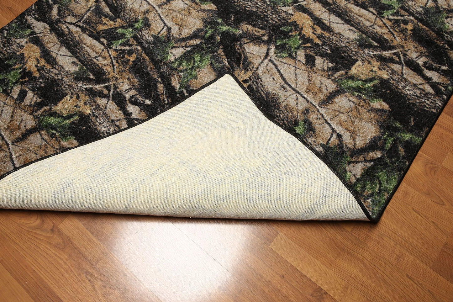 5'4"x7'8" Black, Green, Beige, Multi Color Machine Made Polypropylene Indonesian High Density Hand Carved Effect Modern Oriental Rug-4