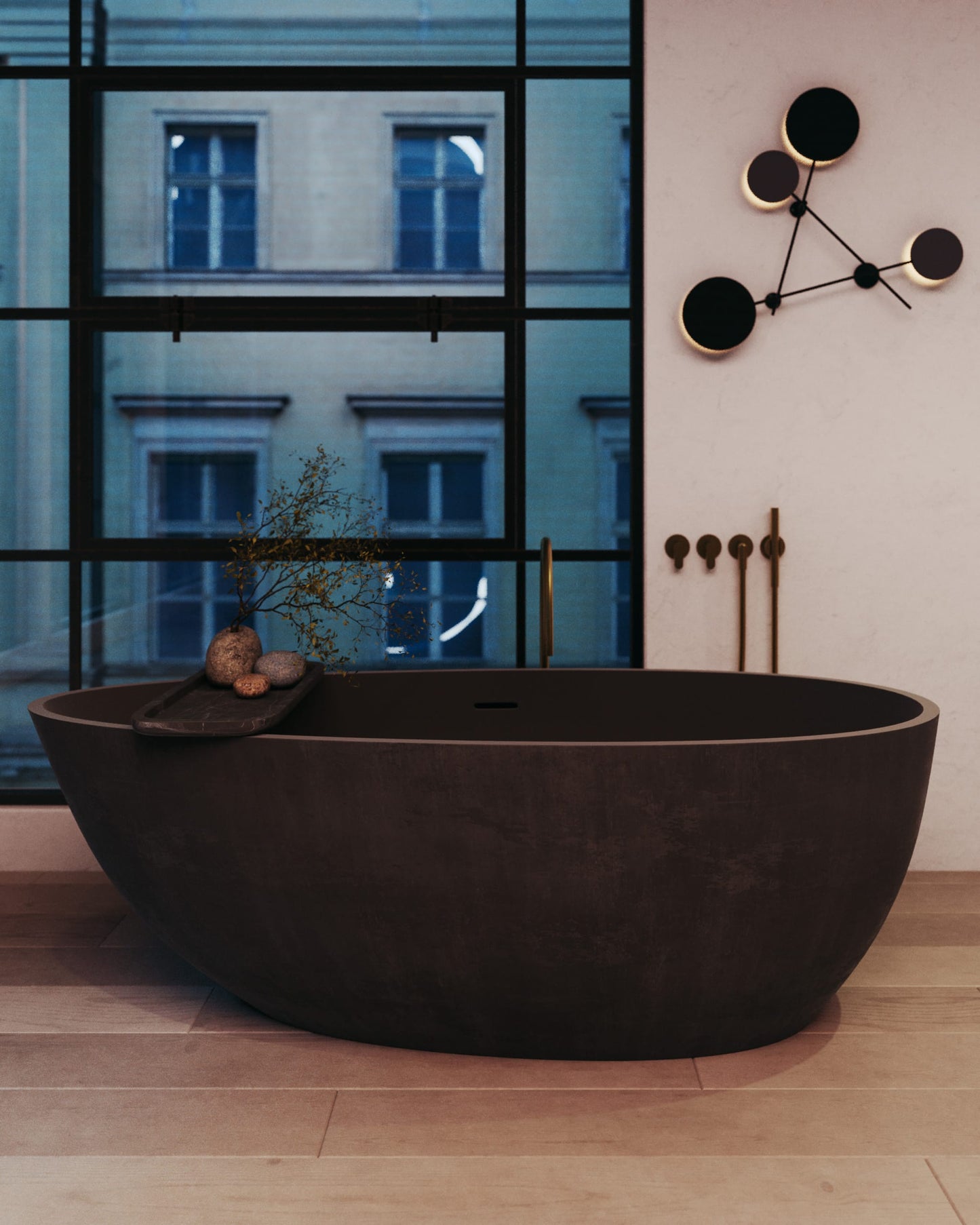 Freestanding Egg shape bathtub