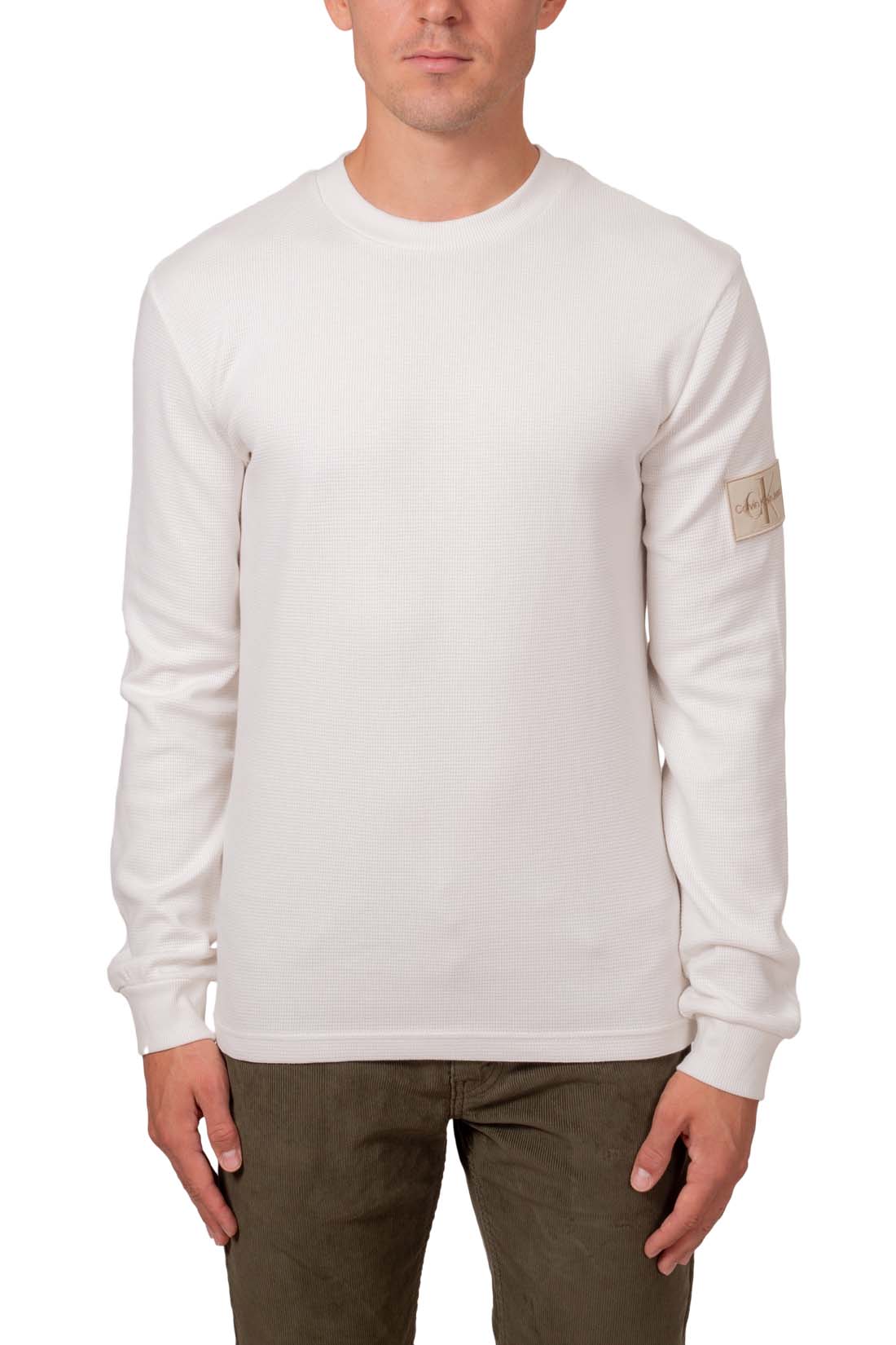 CALVIN KLEIN JEANS - Men's honeycomb T-shirt with logo patch - Size XXL-19