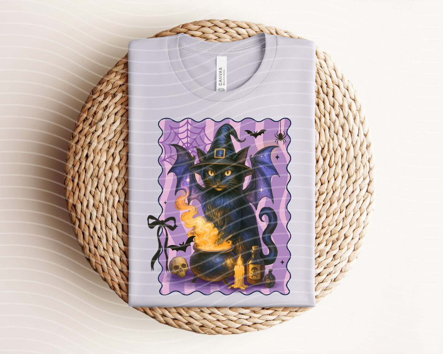 Coquette Witch Cat Graphic Tee