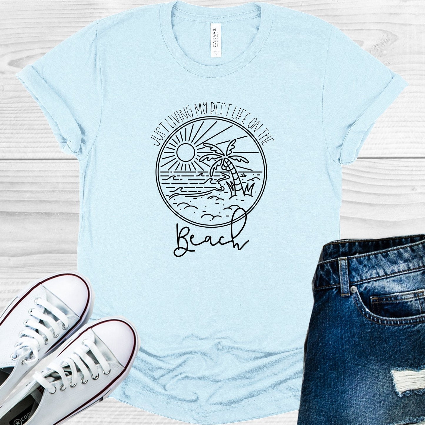 Just Living My Best Life on the Beach Graphic Tee