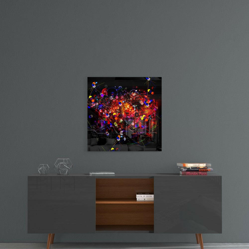 Mechanical Harmony Glass Wall Art-3