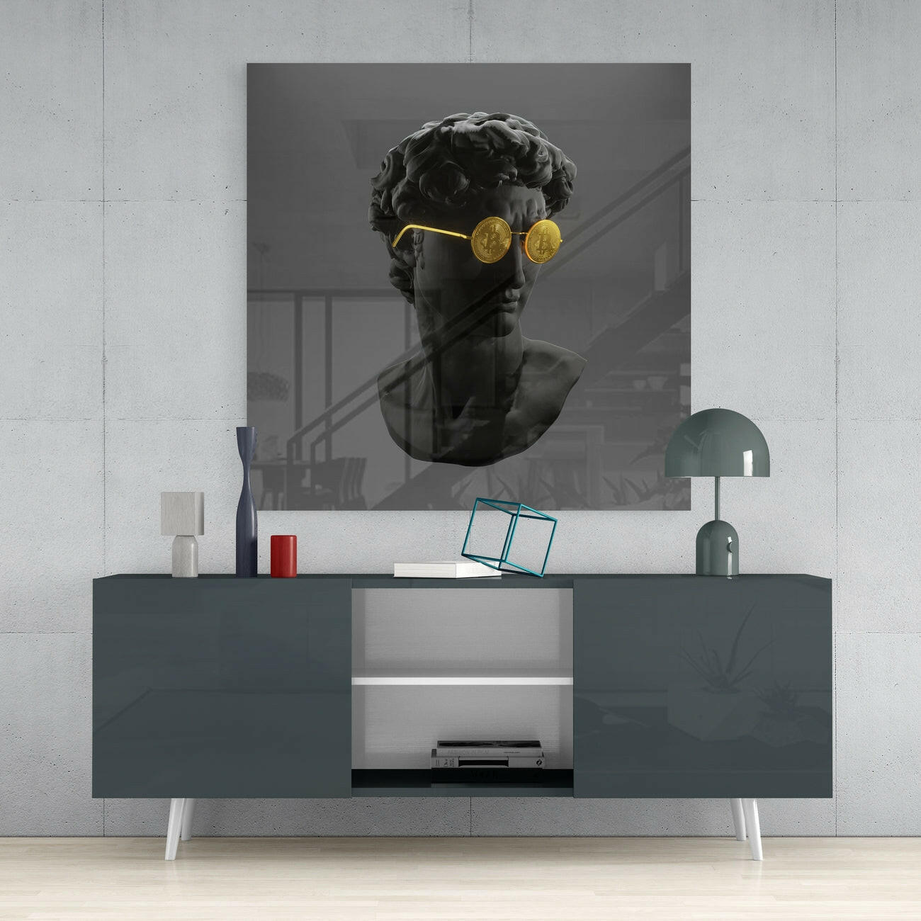 Sculpture Glass Wall Art