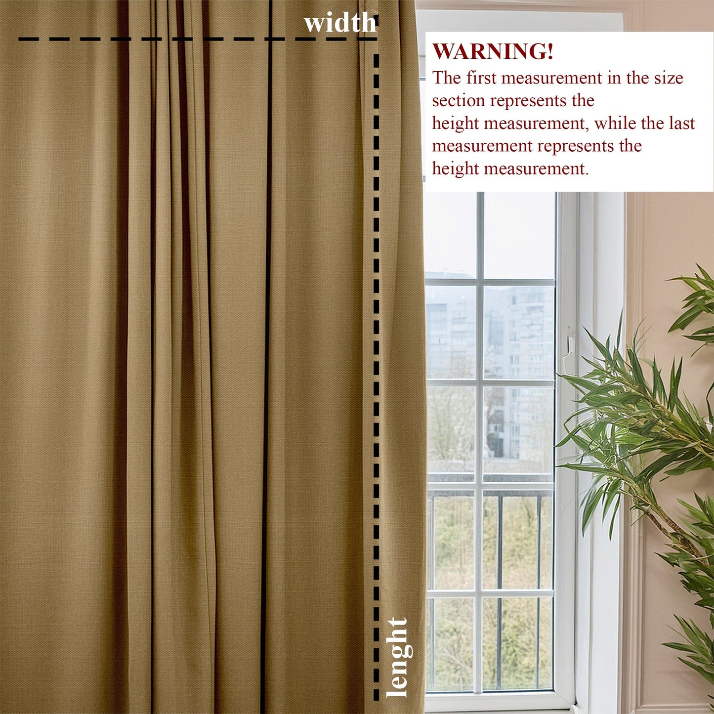 Linen Brown Curtain-4