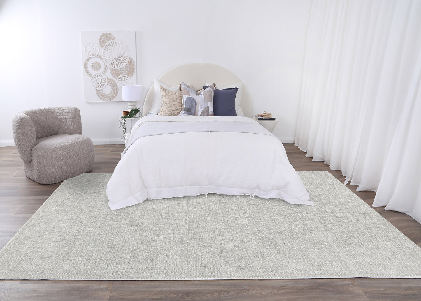 Urban Linen Solid in Grey Rug-4