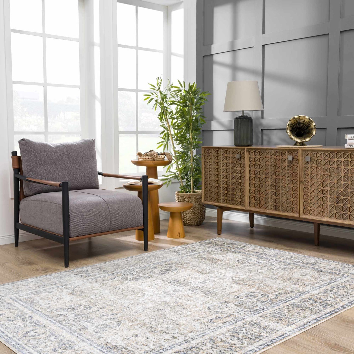 Arias Flat Pile Washable Rug-5