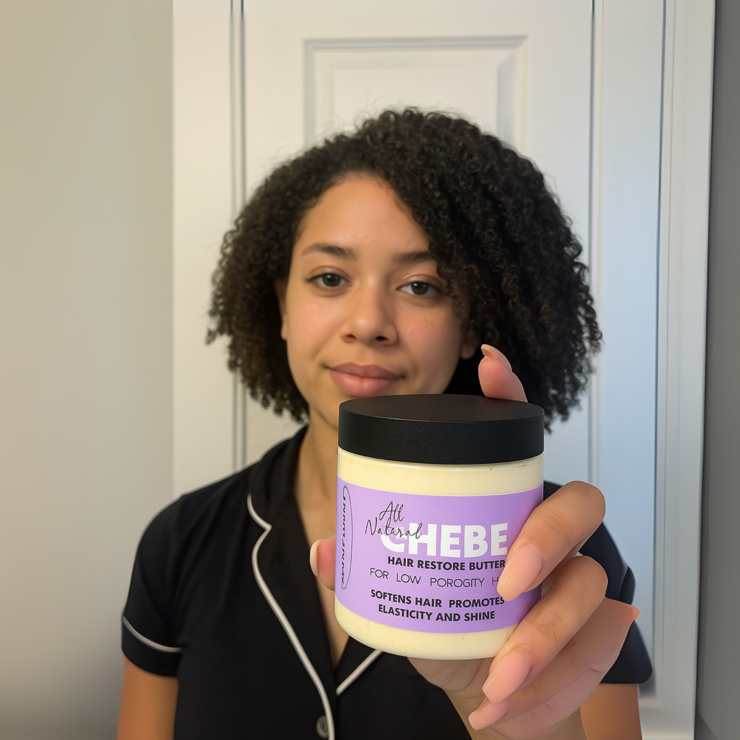 Low Porosity Chebe Hair Butter – Deep Moisture + Frizz Control-4