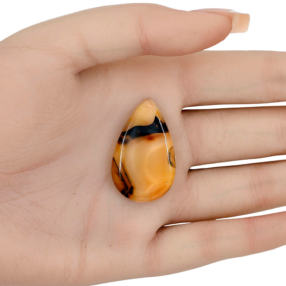 Montana Agate 34x21x4.5 mm Pear Gemstone LS03907-40-1
